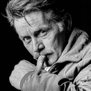 portrait of actor Martin Sheen black and white fine art photography by photographer Clive Arrowsmith