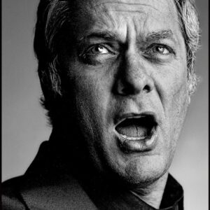 portrait de l'acteur Tony Curtis photographie d'art en noir et blanc par le photographe Clive Arrowsmith
