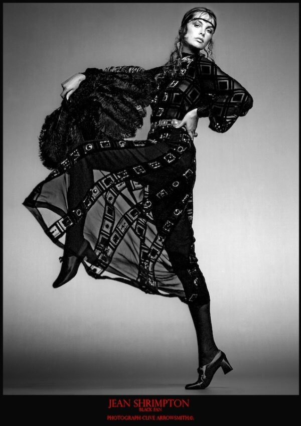 Jean Shrimpton fan photographie par Clive Arrowsmith