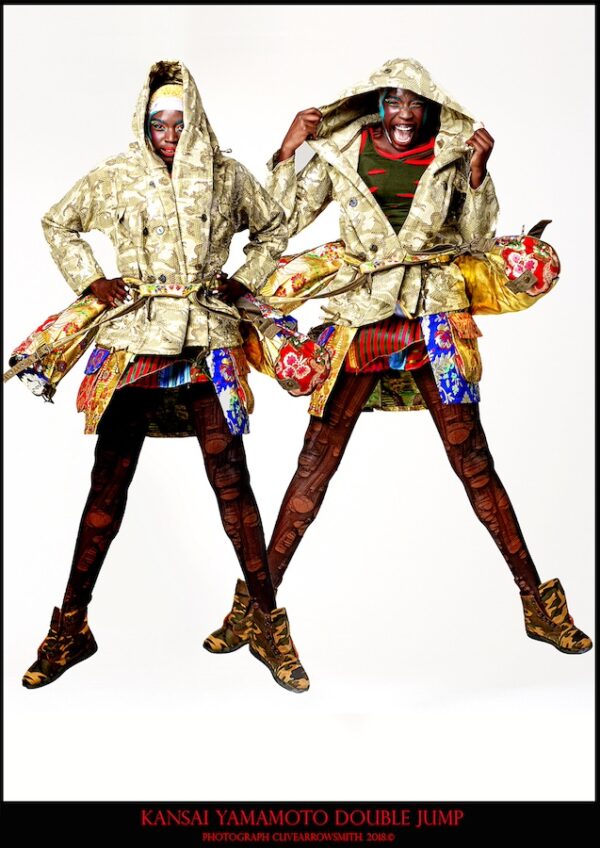 photographie d'art de mode édition poster Kansai Yamamoto Double Jump par le photographe Clive Arrowsmith