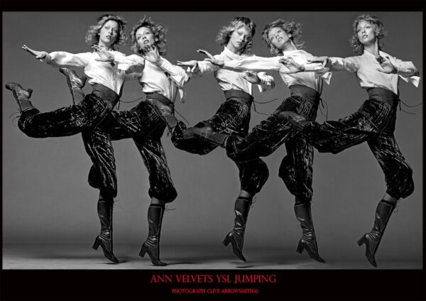 photographie d'art de mode édition poster Ann velvet Yves Saint Laurent la muse du photographe Clive Arrowsmith