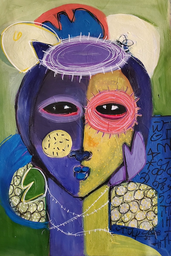 tableau femme couleurs de CasziB effervescence de l'art contemporain magazine maison sensey