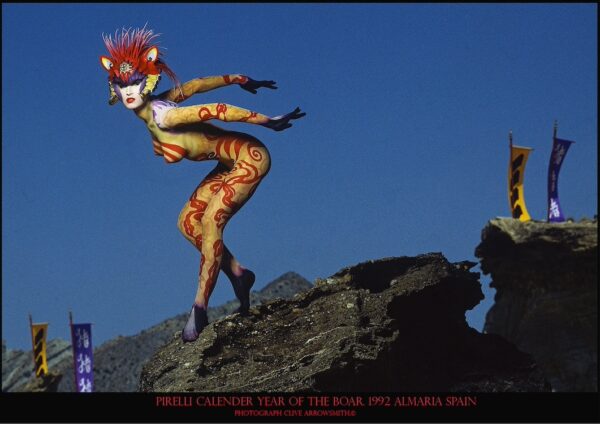 photographie d'art Pirelli édition poster l'année du sanglier Pirelli 1992 par le photographe Clive Arrowsmith
