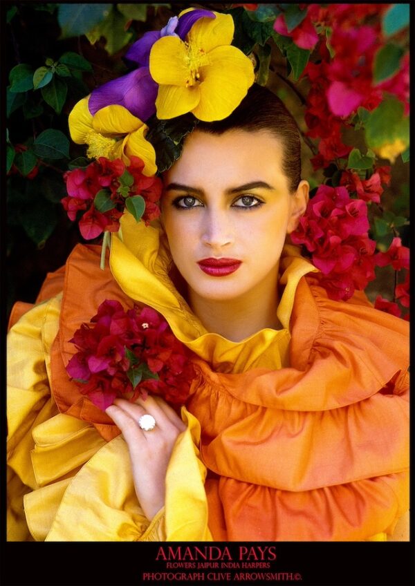 photographie d'art de mode édition poster Amanda Pays flowers par le photographe Clive Arrowsmith