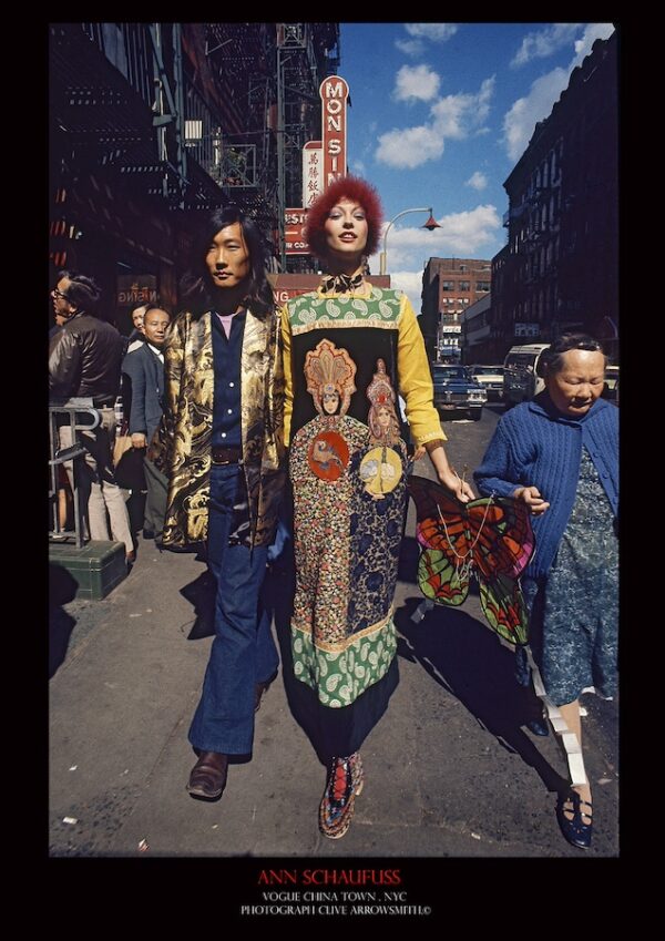 photographie d'art de mode édition poster Ann Schaufuss China Town NYC la muse du photographe Clive Arrowsmith