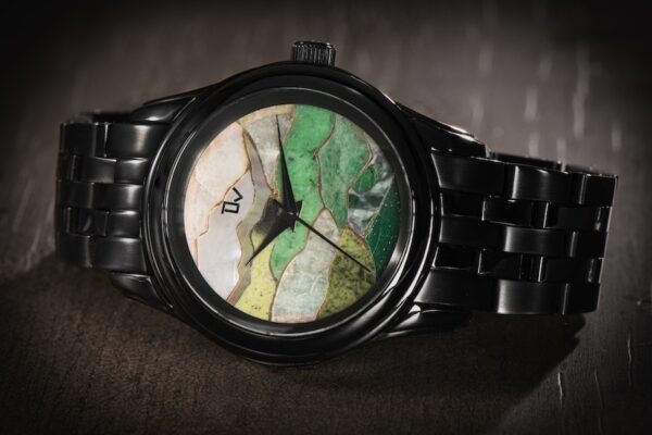 stone marquetry watch Iland De Villers crafts collection