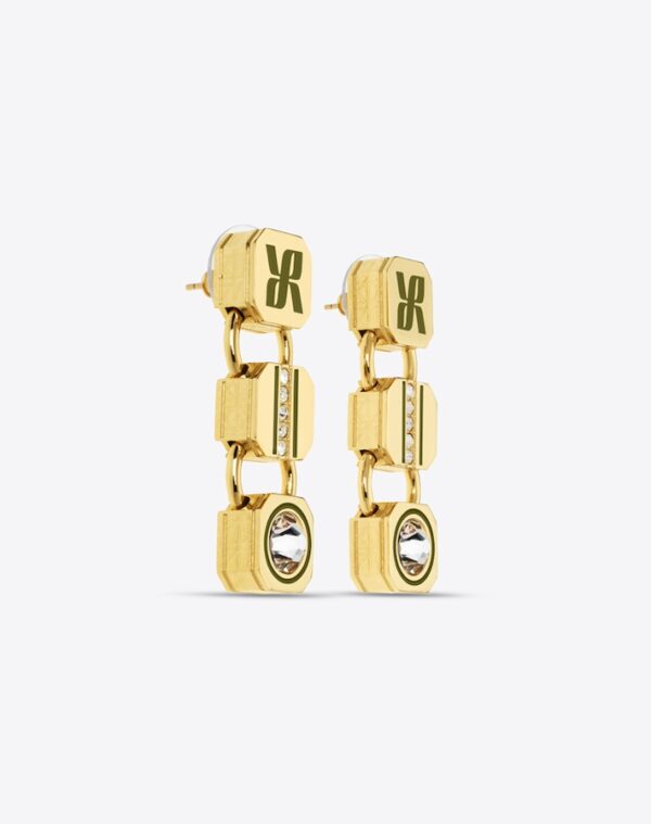 Colonne II Earrings Gold/Khaki Pierced LABYRINTHE PARIS