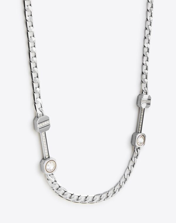 Colonne II Chain Necklace Silver/Khaki LABYRINTHE PARIS