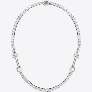 Colonne II Chain Necklace Silver/Khaki LABYRINTHE PARIS