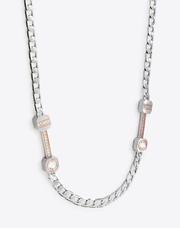 Colonne II Chain Necklace Silver/Orange LABYRINTHE PARIS