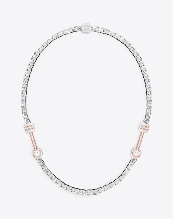 Colonne II Chain Necklace Silver/Orange LABYRINTHE PARIS