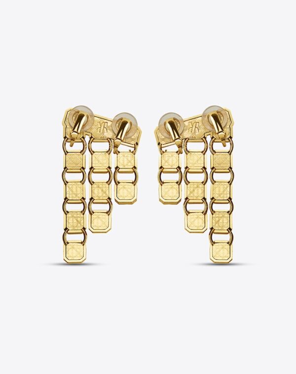 Cascade Courte  Earrings Gold/Khaki Clip-On LABYRINTHE PARIS