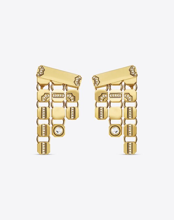 Cascade Courte  Earrings Gold/Khaki LABYRINTHE PARIS