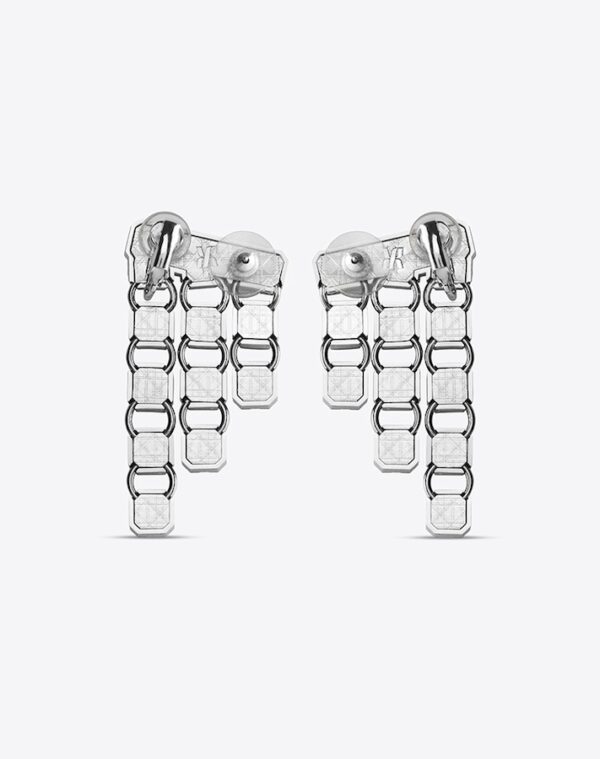 Cascade Courte Earrings Silver/Khaki Pierced LABYRINTHE PARIS