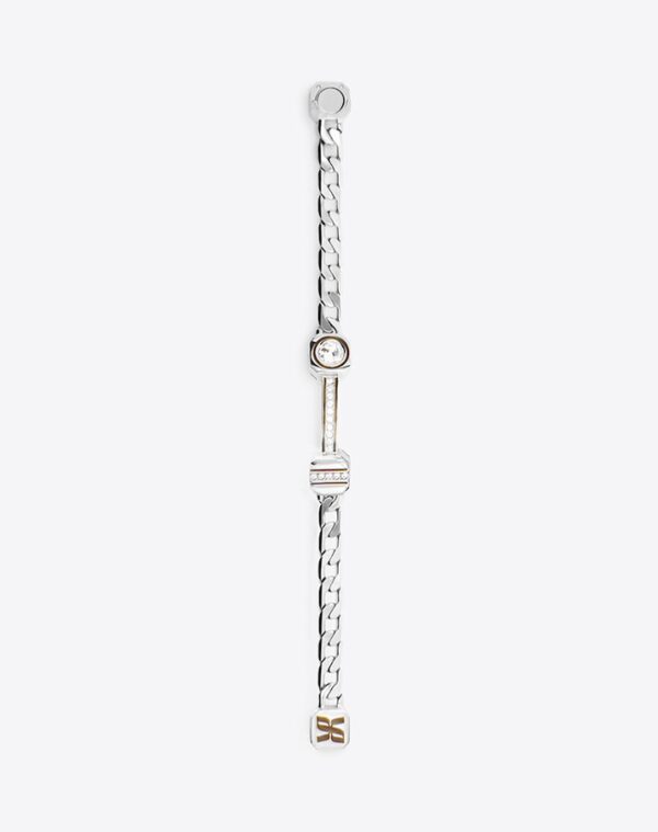 Colonne Chain Bracelet Silver/Khaki LABYRINTHE PARIS