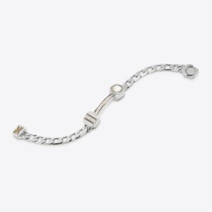 Colonne Chain Bracelet Silver/Khaki LABYRINTHE PARIS