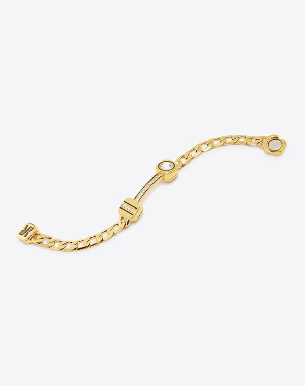 Colonne Chain Bracelet Gold/Khaki LABYRINTHE PARIS