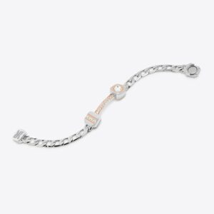 Colonne Chain Bracelet Silver/Orange LABYRINTHE PARIS