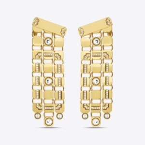 Cascade Longue Earrings Gold/Khaki LABYRINTHE PARIS