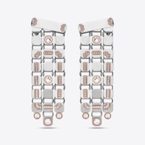 Cascade Longue Earrings Silver/Orange LABYRINTHE PARIS