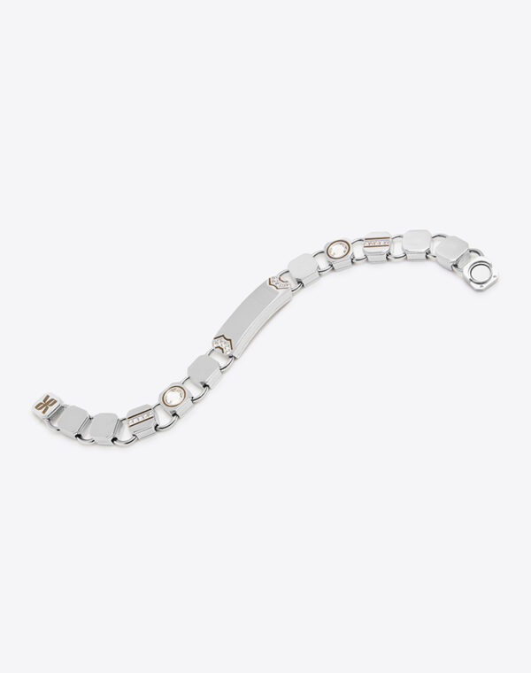 Gourmette Joa Bracelet Silver/Khaki LABYRINTHE PARIS