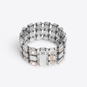 Cuff Bracelet Silver/Orange LABYRINTHE PARIS