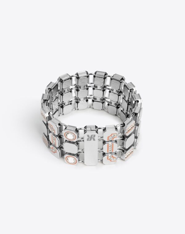 Cuff Bracelet Silver/Orange LABYRINTHE PARIS