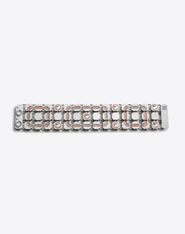 Cuff Bracelet Silver/Orange LABYRINTHE PARIS