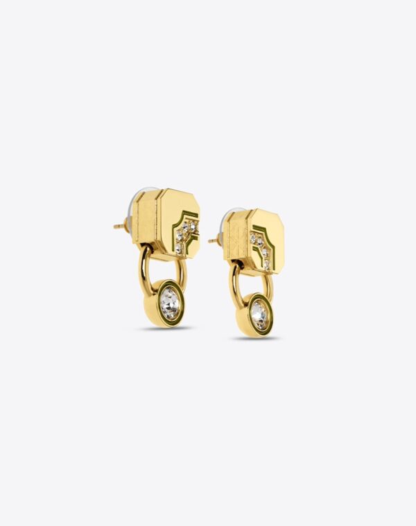 Puce Earrings Gold/Khaki Pierced LABYRINTHE PARIS