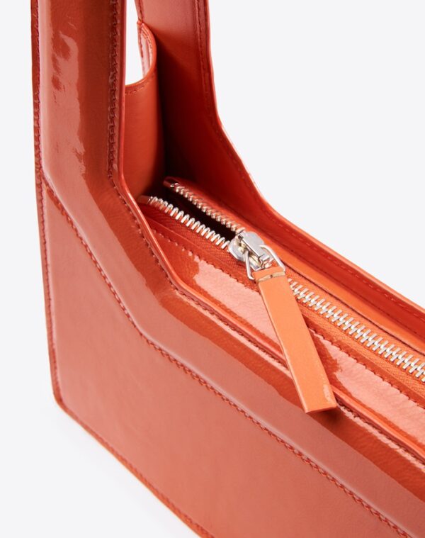 Petit Octogone Bag Patent Orange LABYRINTHE PARIS